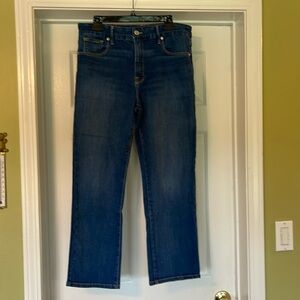 Good American - high waisted skinny medium wash blue jeans -size 14/32